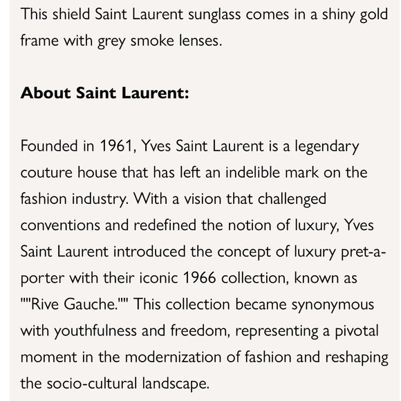 Saint Laurent Sunglasses Cat Eye - Picture 8 of 8